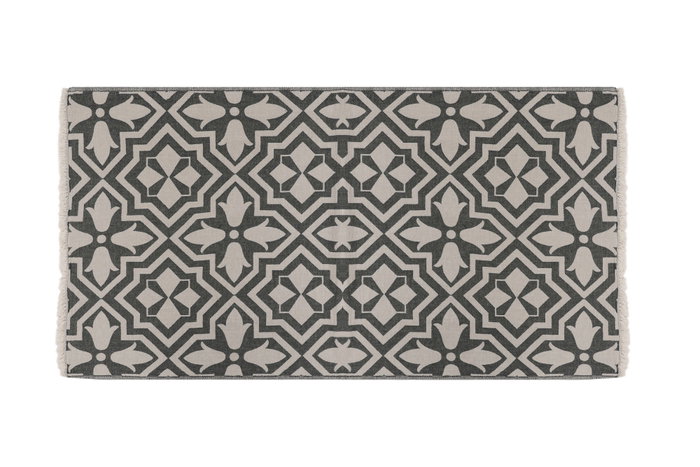 Mijölnir Lalezar Toalla de Playa Fouta Negro y Beige